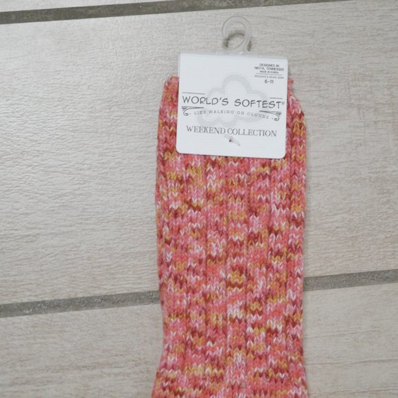 Worlds Softest Socks Weekend Ragg Comfy Crew Cozy Cabin Winter Fall Gift NWT - Picture 3 of 5